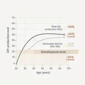 Growth hormone decline with age