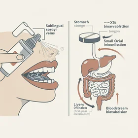 Oral spray versus tablet delivery of HGH secretagogues